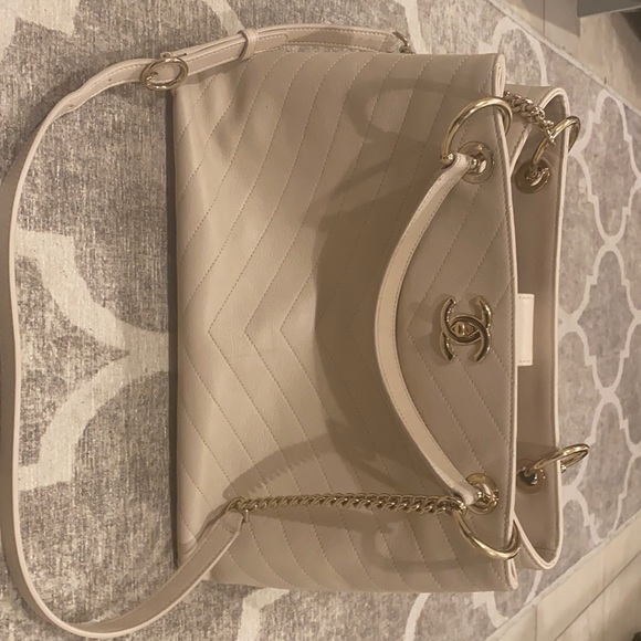Chanel Tote; Neutrals leather